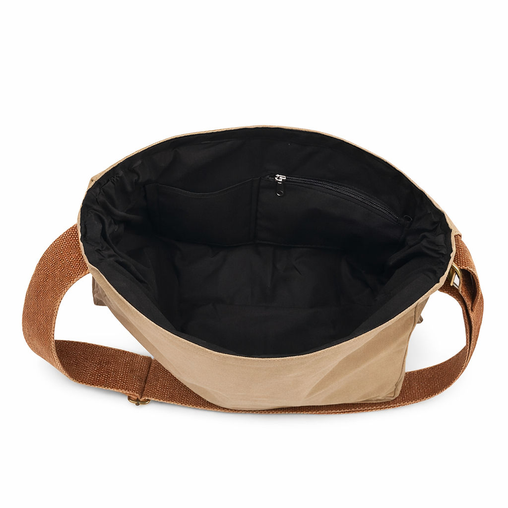Beige Unisex Messenger Bag for Everyday Use 170